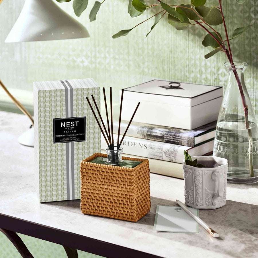 Rattan Wild Mint & Eucalyptus Reed Diffuser