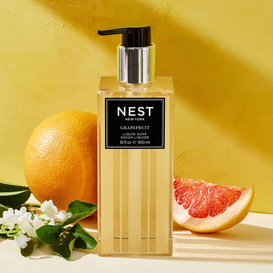 Grapefruit Liquid Soap by NEST New York with grapefruit and flowers