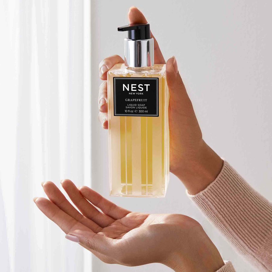 Grapefruit Liquid Soap by NEST New York with hand model