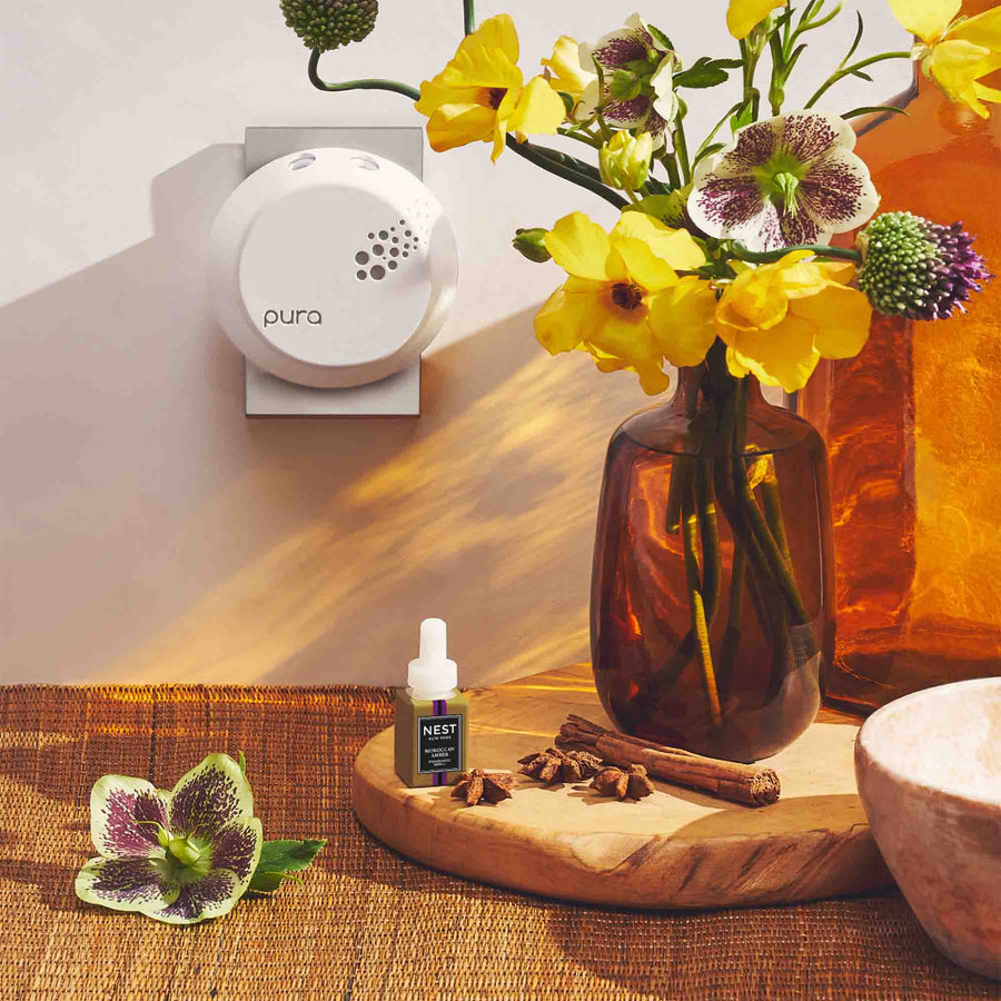 Moroccan Amber Refill Duo for Pura Smart Home Fragrance Diffuser by NEST New York with Pura, spices, and flowers