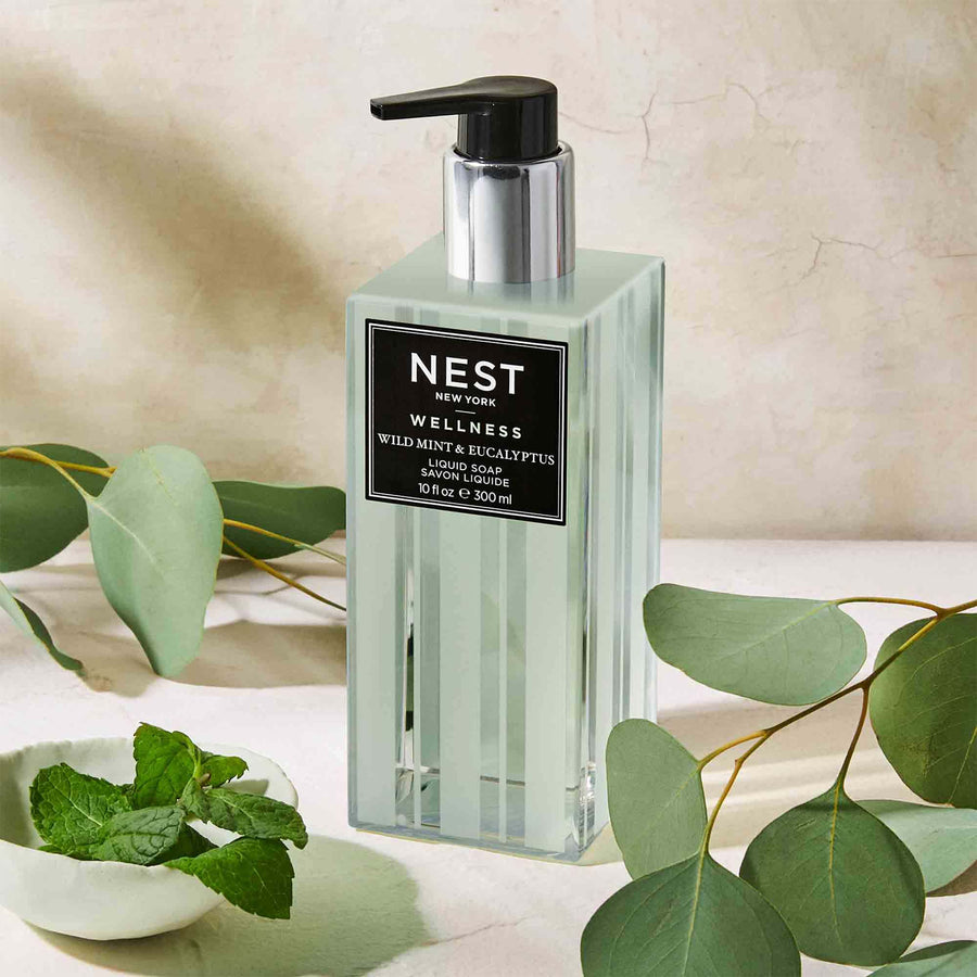 Wild Mint & Eucalyptus Liquid Soap by NEST New York with mint and eucalyptus