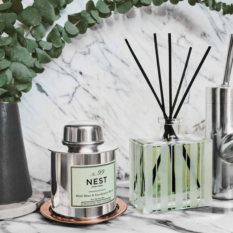 NEST x Bellocq Tea Wild Mint & Eucalyptus Tea and Reed Diffuser with vine