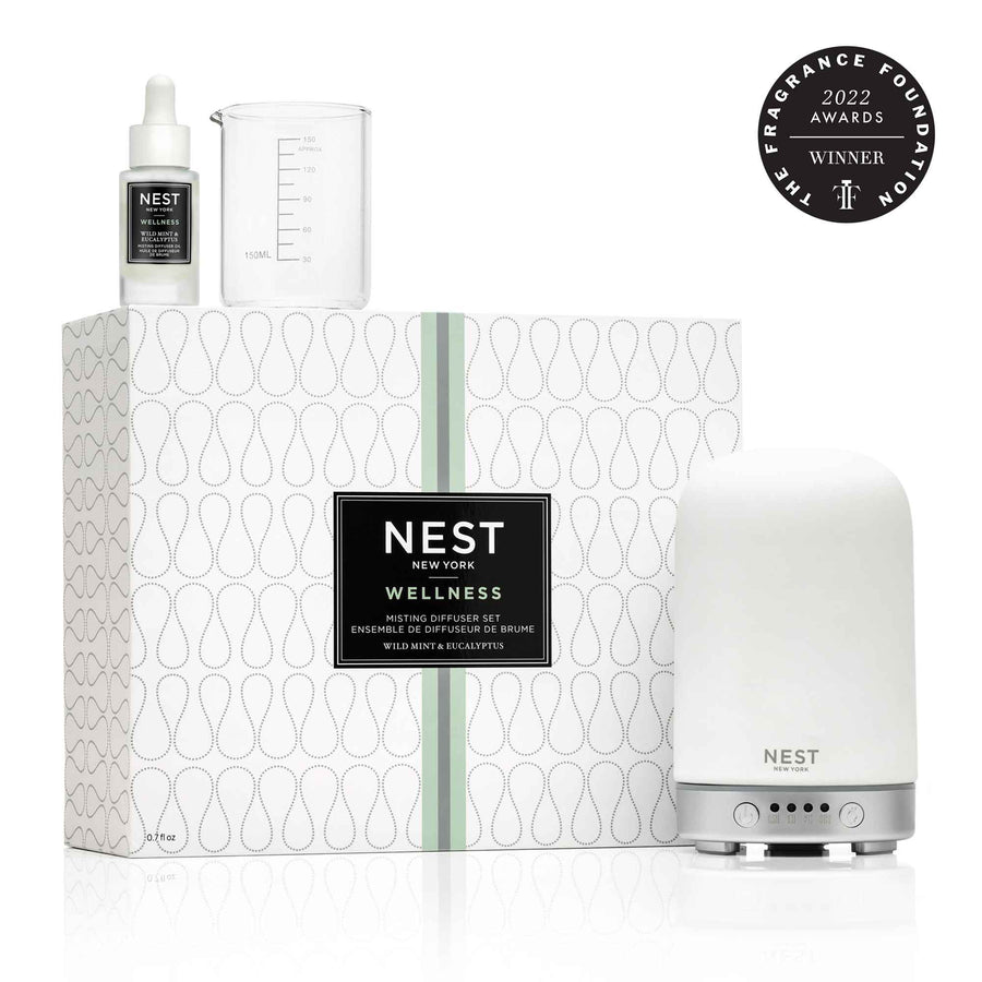 Wild Mint & Eucalyptus Misting Diffuser Set by NEST New York