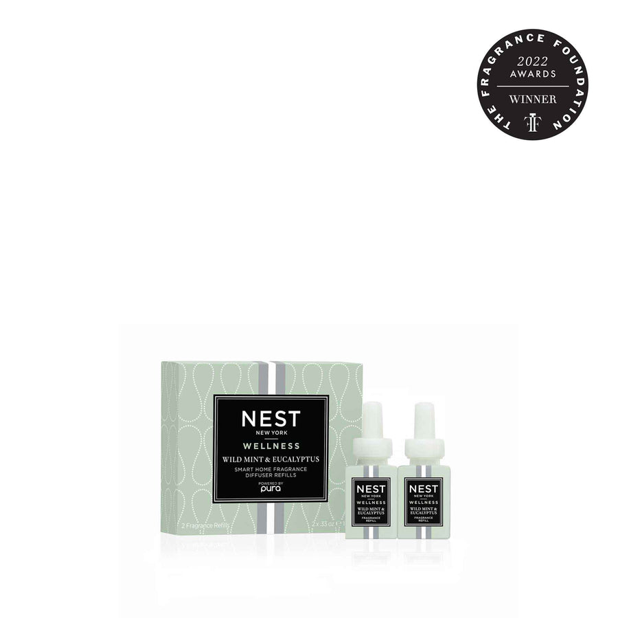 Wild Mint & Eucalyptus Refill Duo for Pura Smart Home Fragrance Diffuser by NEST New York